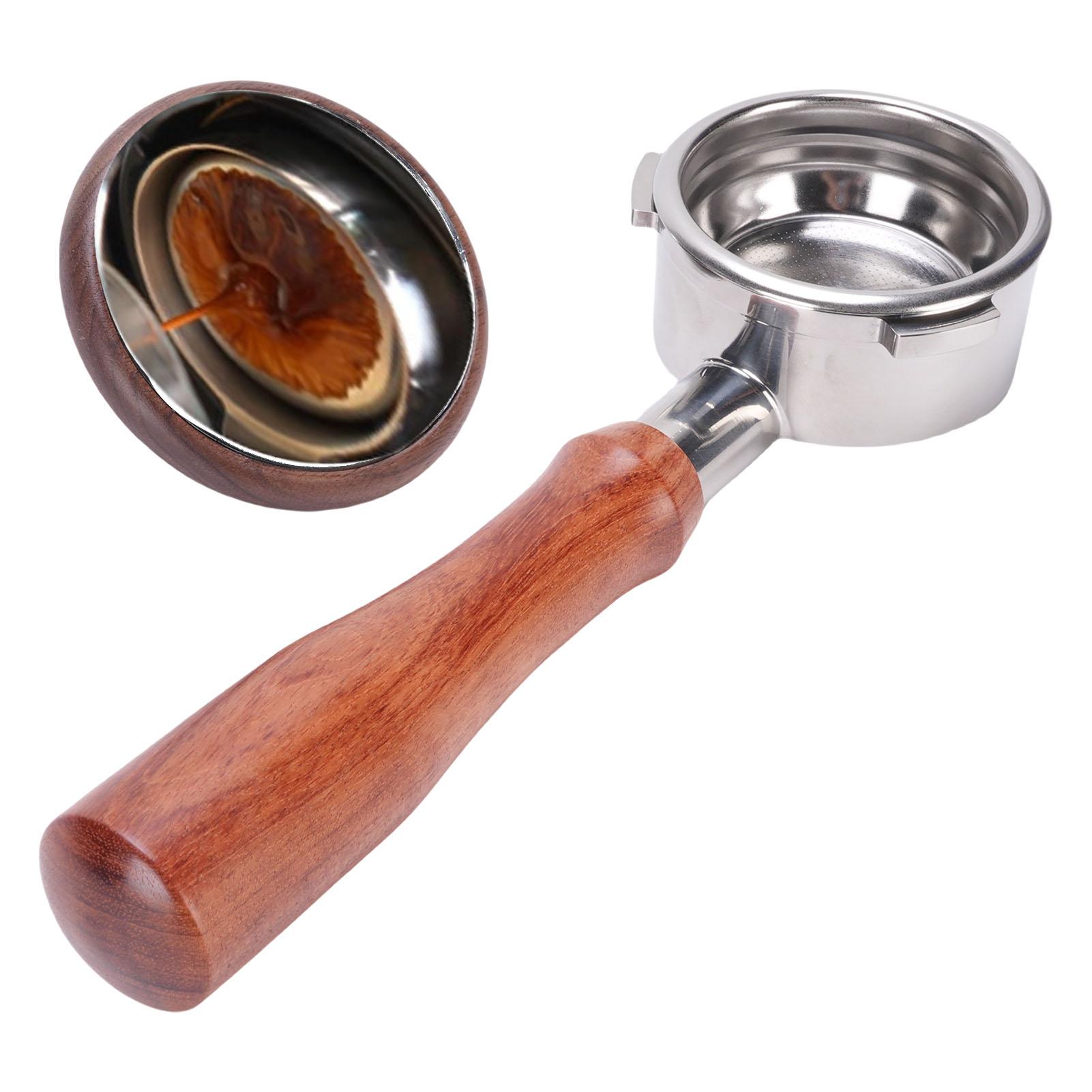 58mm Bottomless Portafilter Fit for Petrus Coffee Machine Stainless Steel Coffee Bottomless Portafilter 3 Ears Wood Handle
58mm Bottomless Portafilter Fit for Petrus Coffee Machine Stainless Steel Coffee Bottomless Portafilter 3 Ears Wood Handle