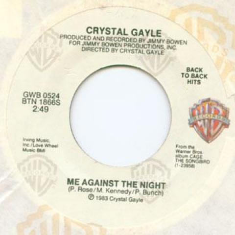 7inch Record CRYSTAL GAYLE - Me Against The Night / Turning Away WEA5247 Warner Bros 1983 US Pop
7inch Record CRYSTAL GAYLE - Me Against The Night / Turning Away WEA5247 Warner Bros 1983 US Pop