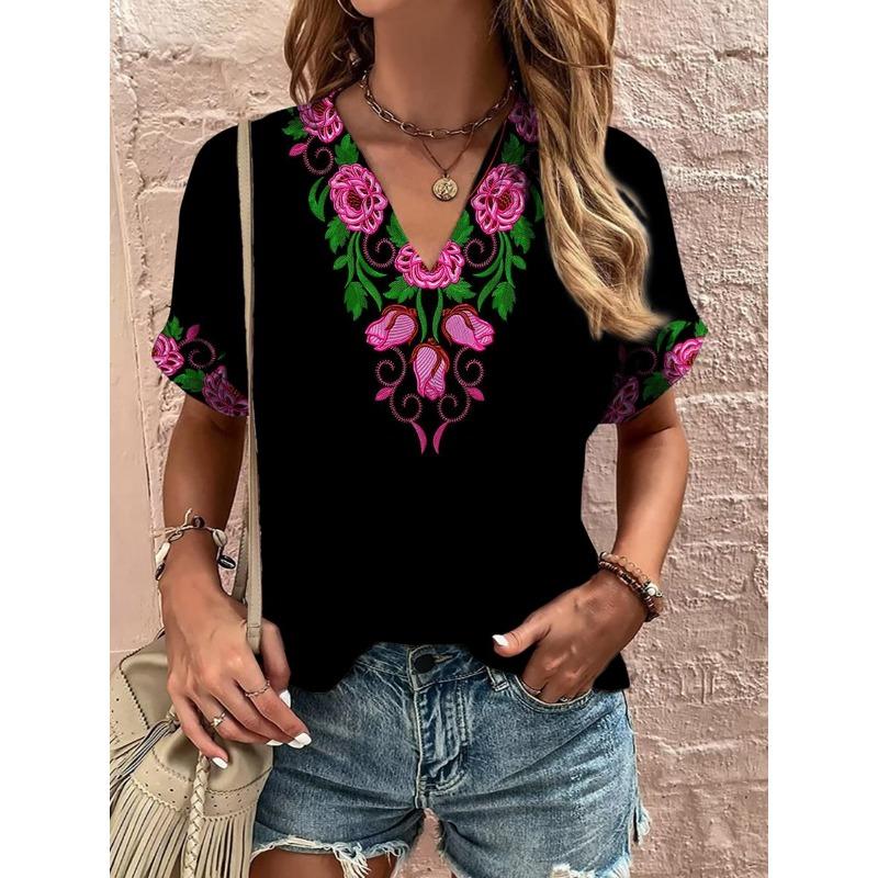 Vintage Women s T-Shirt Ethnic Harajuku Print Summer Outdoor Casual V-Neck Short Sleeve Pullover Top Loose Oversized Clothing 3XL
Vintage Women s T-Shirt Ethnic Harajuku Print Summer Outdoor Casual V-Neck Short Sleeve Pullover Top Loose Oversized Clothing 3XL