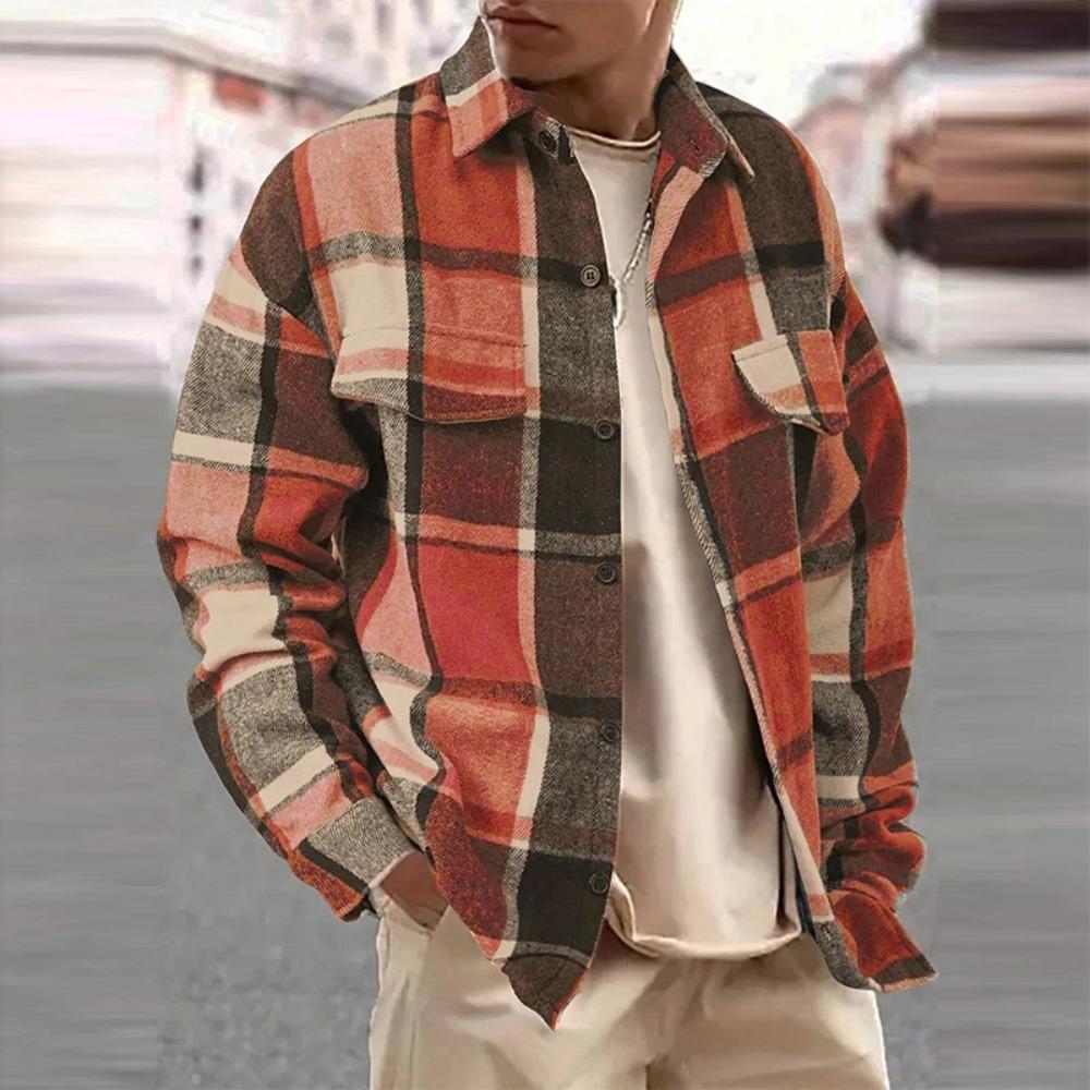 New Light Luxury Men Shirt Korean Urban Fashion Retro Long Sleeve Pocket Cardigan Tops High Quality Thickened Check Blouse S-2XL XXL помаранчевий
New Light Luxury Men Shirt Korean Urban Fashion Retro Long Sleeve Pocket Cardigan Tops High Quality Thickened Check Blouse S-2XL XXL помаранчевий