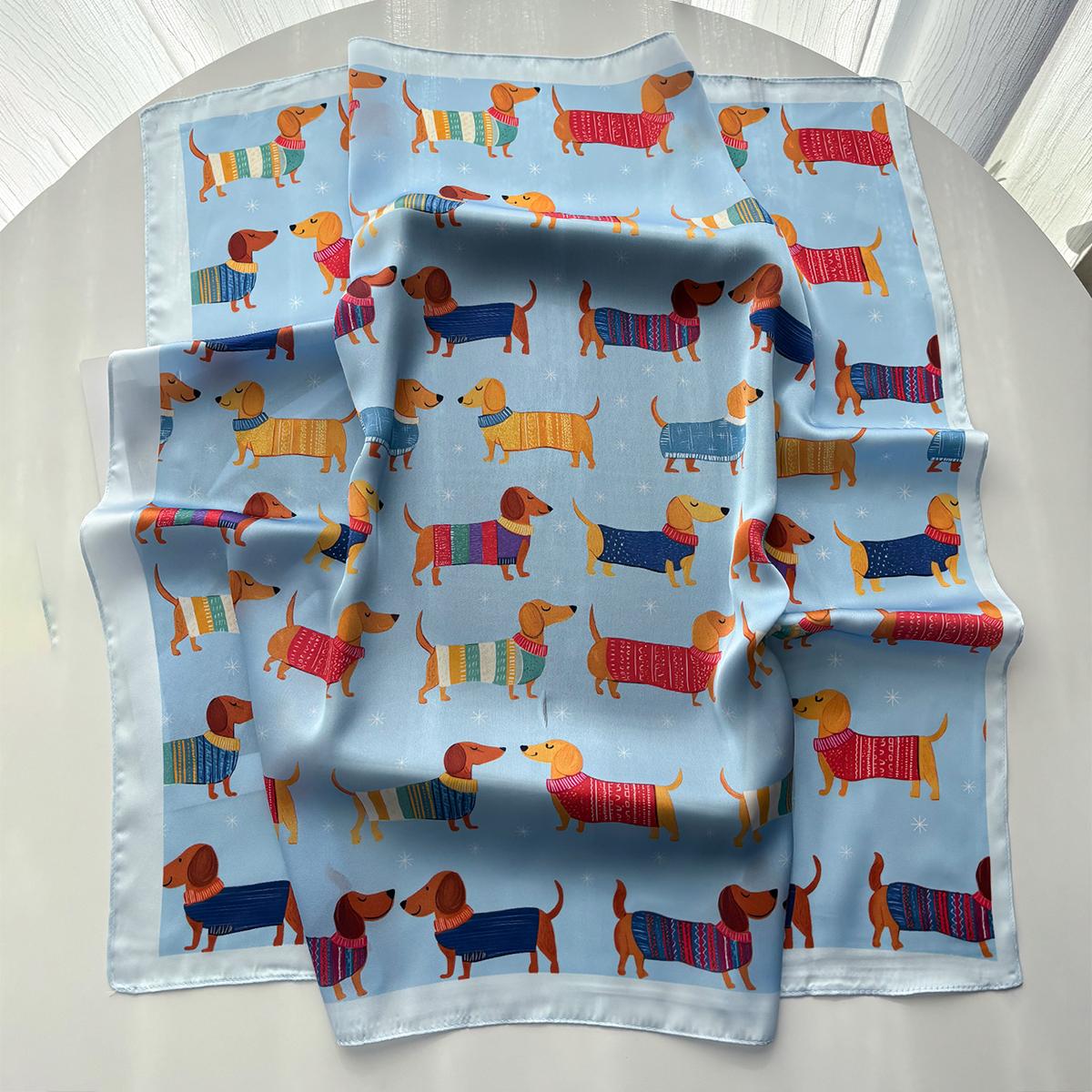 Cotton Dog Printed Square Scarf For Women Stylish Imitation Silk Scarves Bandanas Luxury Hijab Neckerchief Elegant Shawl Wraps
Cotton Dog Printed Square Scarf For Women Stylish Imitation Silk Scarves Bandanas Luxury Hijab Neckerchief Elegant Shawl Wraps