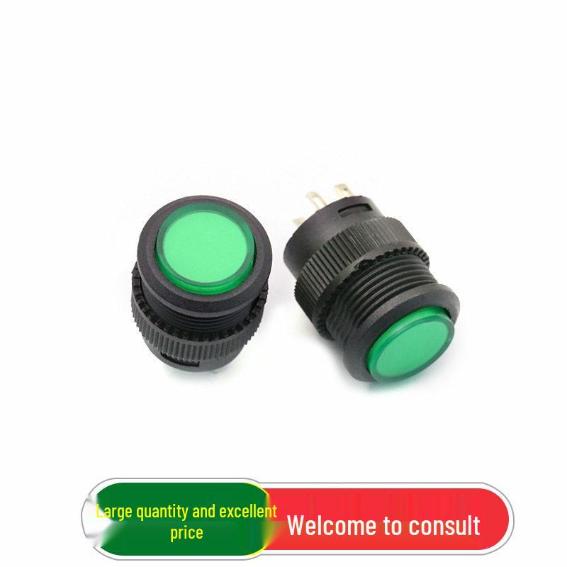 R16-503AD Green 16MM Illuminated Self-Locking Button Switch, 3A/250V
R16-503AD Green 16MM Illuminated Self-Locking Button Switch, 3A/250V
