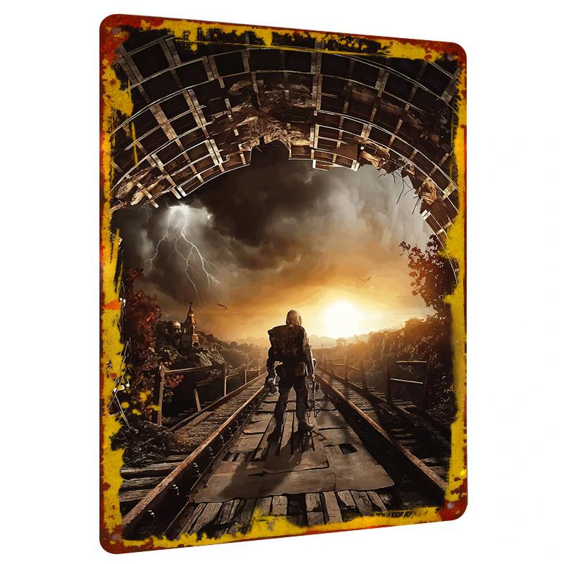 Post Apocalyptic Style Iron Painting Tunnel Railway Character Landscape Decorative Wall Art for Home Decoration 20x30cm(7.8x11.8inch)
Post Apocalyptic Style Iron Painting Tunnel Railway Character Landscape Decorative Wall Art for Home Decoration 20x30cm(7.8x11.8inch)