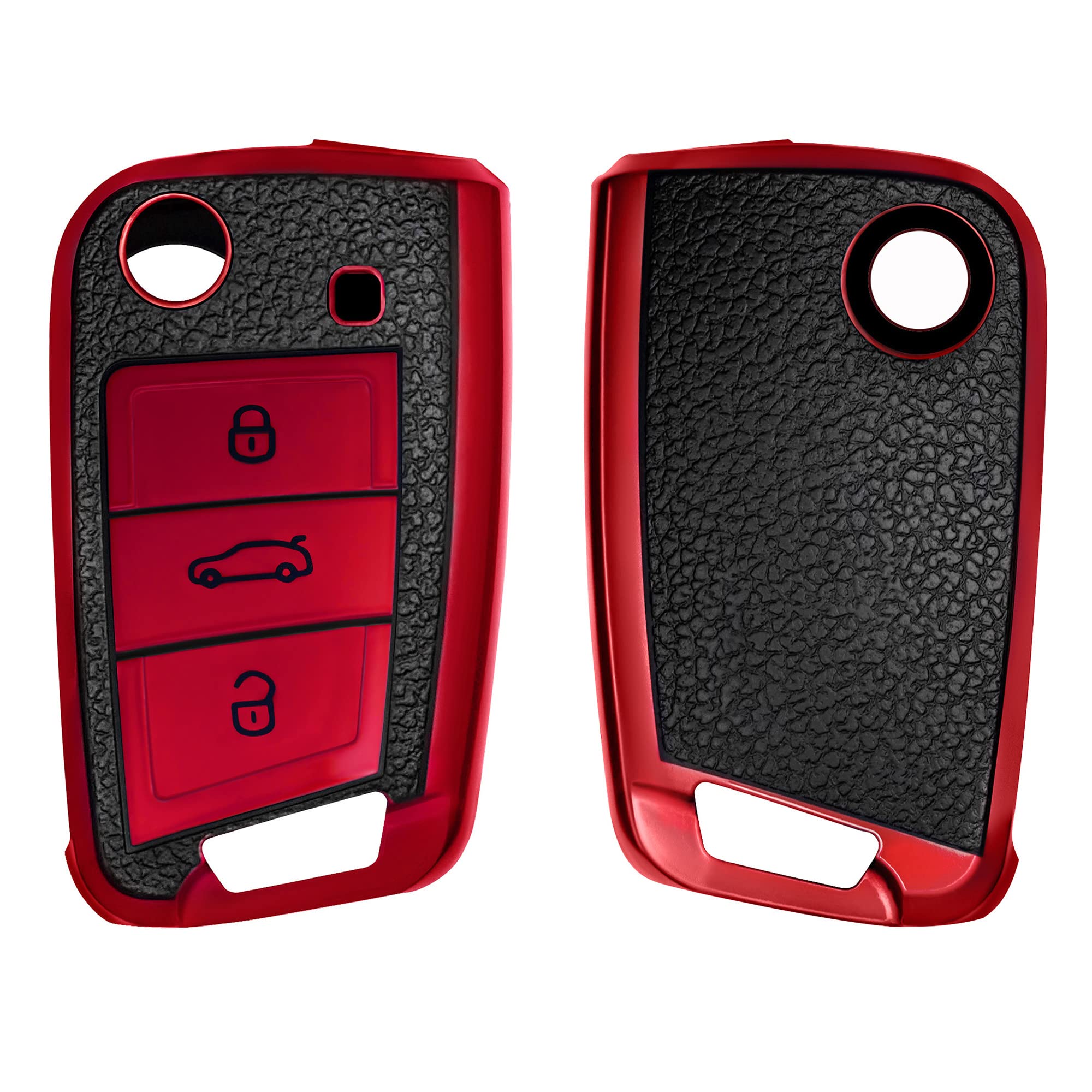 kwmobile Protective Case Compatible with: VW Golf 7 MK7 3-Button Car Key - Smart Key TPU Protection Silicone Key Cover Car Key - Red/Black
kwmobile Protective Case Compatible with: VW Golf 7 MK7 3-Button Car Key - Smart Key TPU Protection Silicone Key Cover Car Key - Red/Black