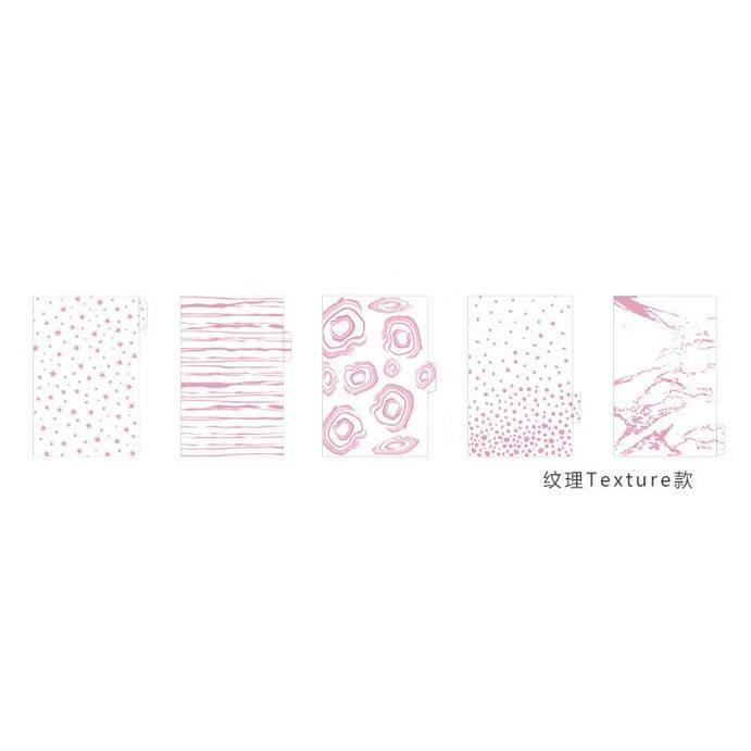 5 sheets Loose leaf notebook classification, hot stamping separator, cardboard partition, index page, indicator label, accessory
5 sheets Loose leaf notebook classification, hot stamping separator, cardboard partition, index page, indicator label, accessory