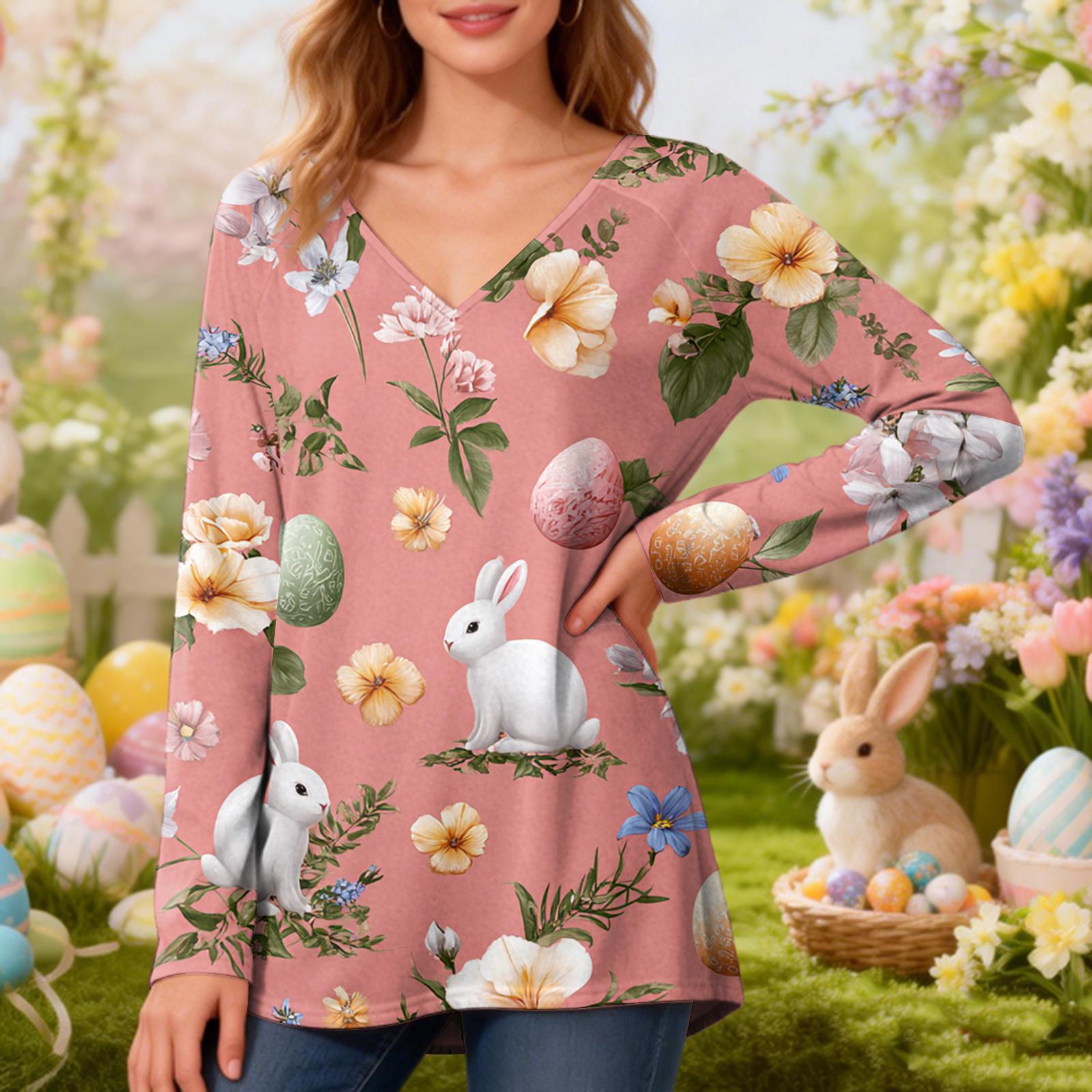 Women s Fashionable Casual Long-Sleeved Easter Print V-Neck Mid-Length Top XL кавун червоний колір
Women s Fashionable Casual Long-Sleeved Easter Print V-Neck Mid-Length Top XL кавун червоний колір