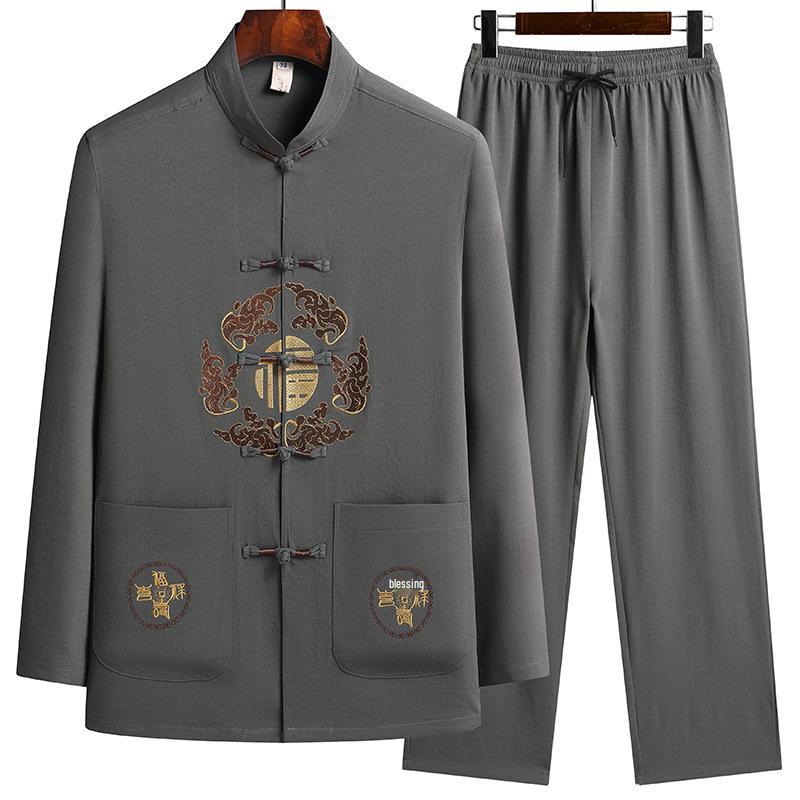 Men s Summer Tang Suit Set - Lightweight Long-Sleeve Shirt for Middle-Aged and Elderly Size 175 (59-68 kg)
Men s Summer Tang Suit Set - Lightweight Long-Sleeve Shirt for Middle-Aged and Elderly Size 175 (59-68 kg)