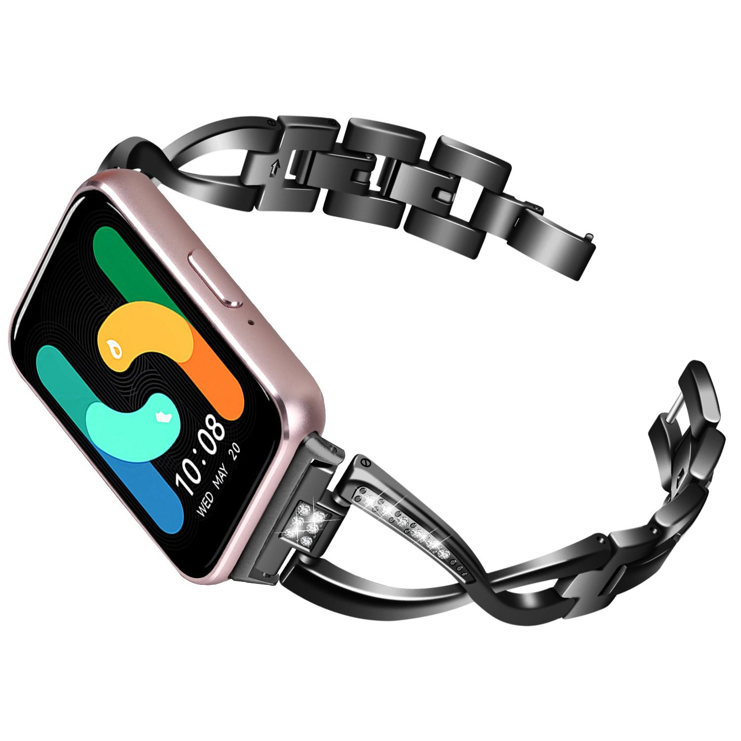 For Samsung Galaxy Fit3 SM-R390 Stainless Steel Strap Rhinestones Decor X-shape Smartwatch Band Rose Pink
For Samsung Galaxy Fit3 SM-R390 Stainless Steel Strap Rhinestones Decor X-shape Smartwatch Band Rose Pink