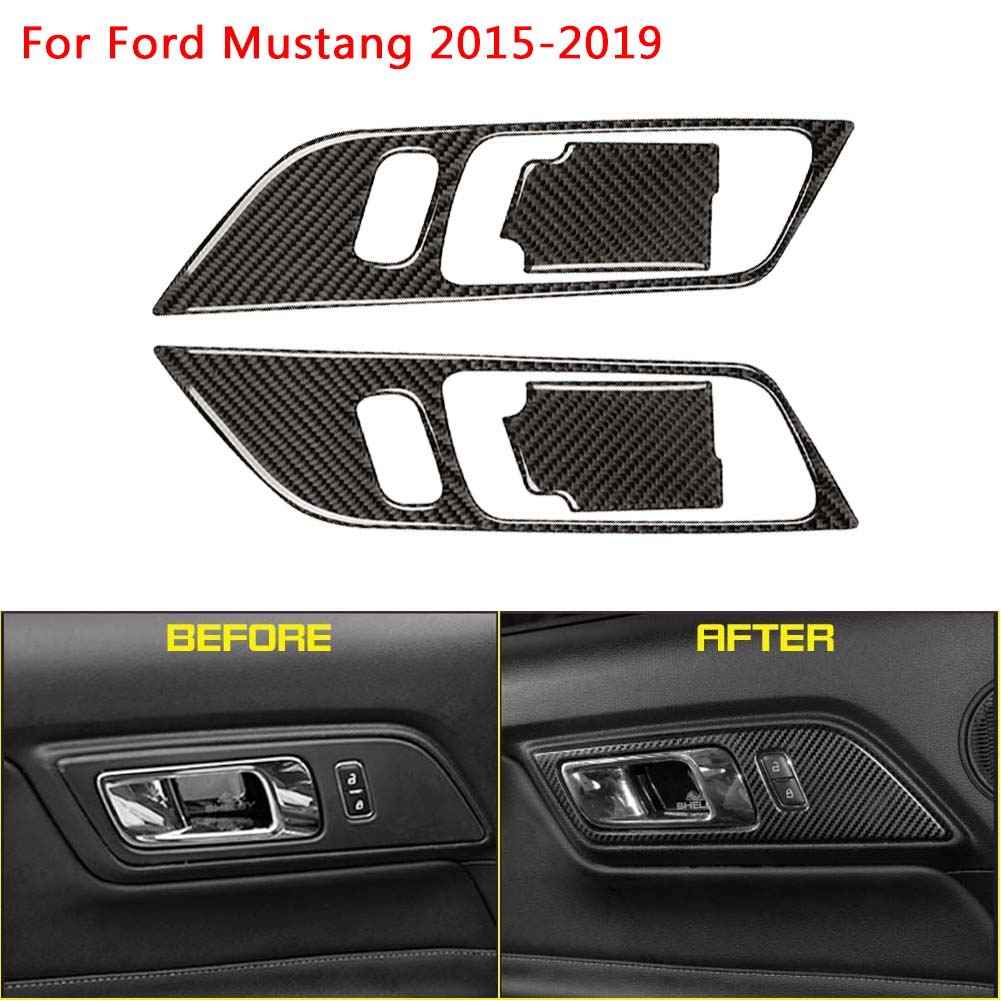 Наклейка на внутренние дверные ручки автомобиля для Ford Mustang 2015-левая + правая внутренняя дверная панель, отделка ручки из углеродного волокна автомобиля
Наклейка на внутренние дверные ручки автомобиля для Ford Mustang 2015-левая + правая внутренняя дверная панель, отделка ручки из углеродного волокна автомобиля