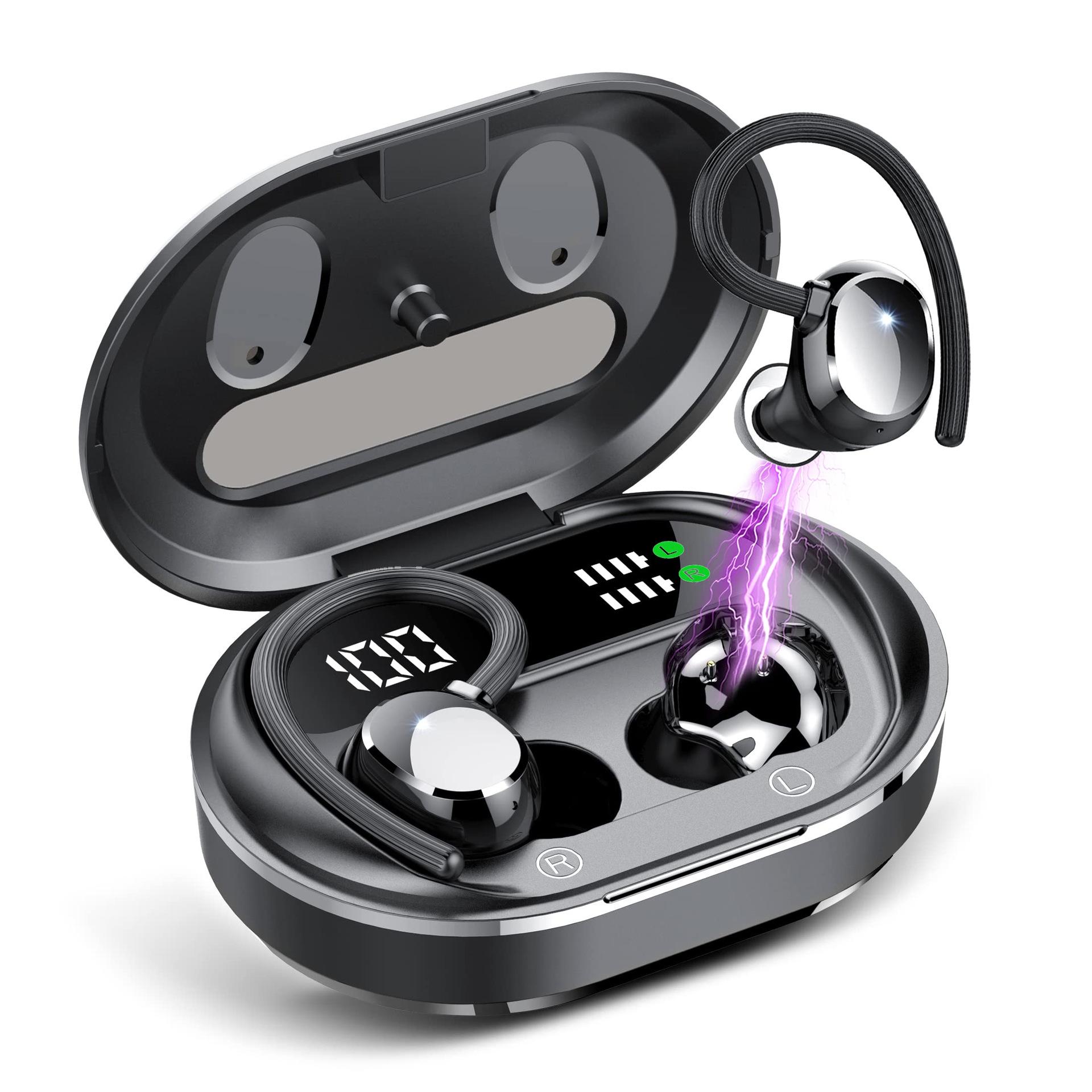 Беспроводные наушники-вкладыши Sport Bluetooth 5.3 Наушники-вкладыши со светодиодным дисплеем Встроенный микрофон Беспроводные наушники с заушниками для тренировок чёрный
Беспроводные наушники-вкладыши Sport Bluetooth 5.3 Наушники-вкладыши со светодиодным дисплеем Встроенный микрофон Беспроводные наушники с заушниками для тренировок чёрный