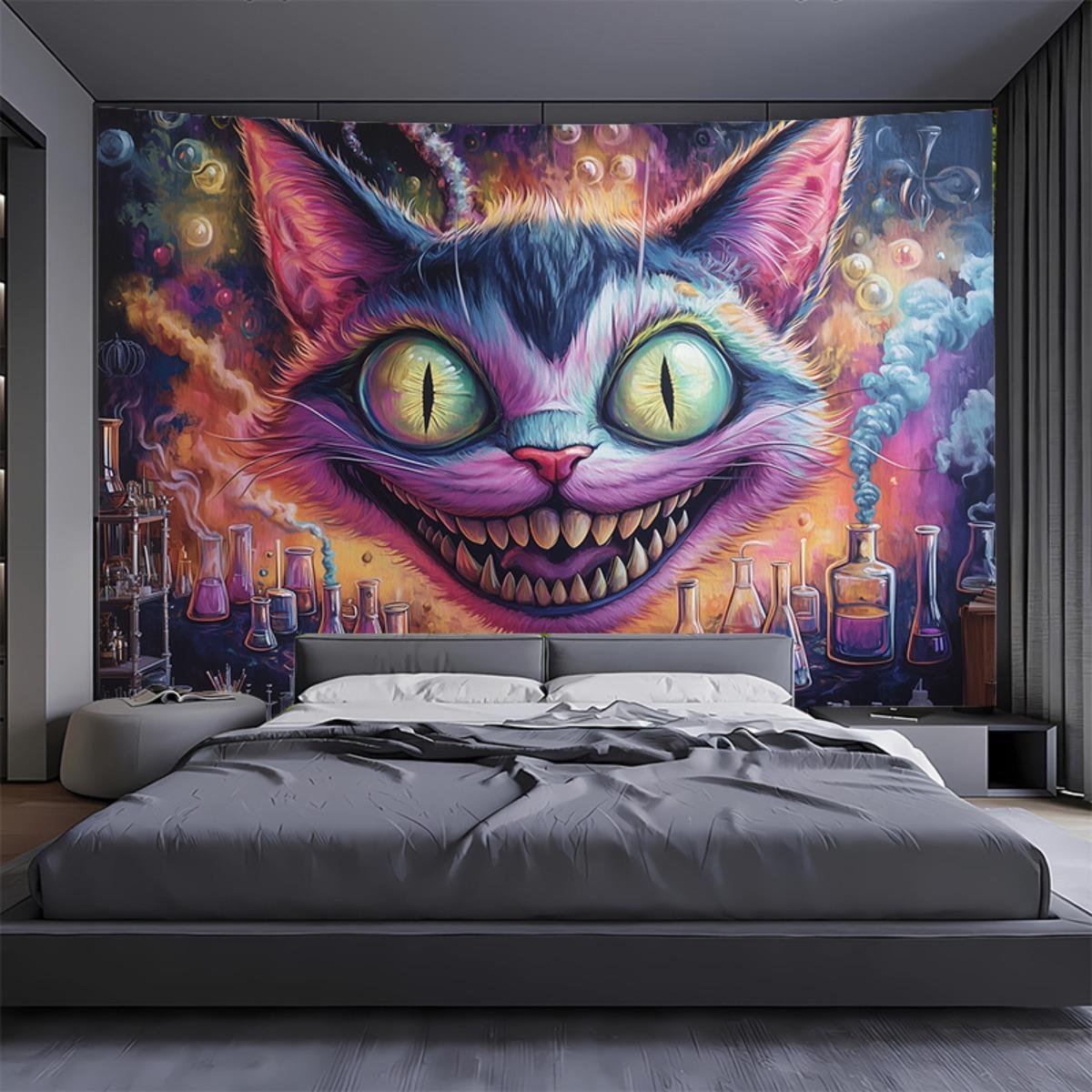 1pc Evil Cat Tapestry with Dark Lab and Green Smoke Aesthetic Wall Hanging for Bedroom Dorm Living Room Decor1 Multiple Size 74x94cm(29x37in)
1pc Evil Cat Tapestry with Dark Lab and Green Smoke Aesthetic Wall Hanging for Bedroom Dorm Living Room Decor1 Multiple Size 74x94cm(29x37in)