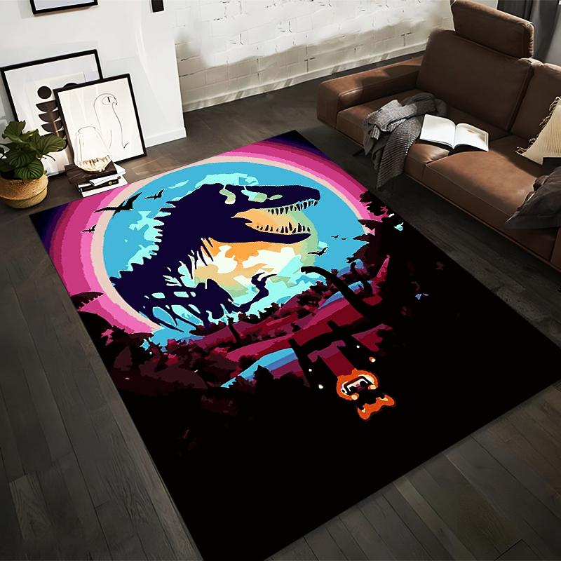 Dinosaur Silhouette Rug with Vibrant Sunset Forest Background Decor Suitable for use as an anti-slip for living room bedroom sofas 40x60cm( 15x23in )
Dinosaur Silhouette Rug with Vibrant Sunset Forest Background Decor Suitable for use as an anti-slip for living room bedroom sofas 40x60cm( 15x23in )