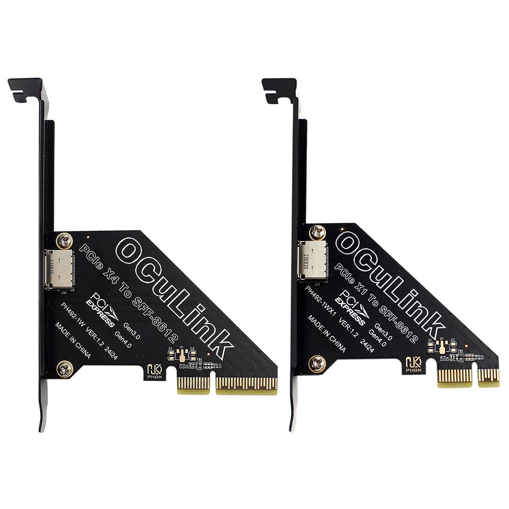 PCIe To SFF 8611&8612 Adapter Card PCI Express PCI-E X4/X1 SSD Convert Card Support PCle4.0 PCIe OCuLink SFF-8612 Adapter Card
PCIe To SFF 8611&8612 Adapter Card PCI Express PCI-E X4/X1 SSD Convert Card Support PCle4.0 PCIe OCuLink SFF-8612 Adapter Card