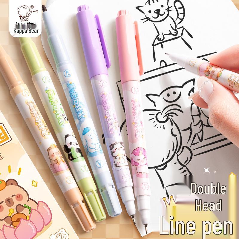 Kaba Bear Quick-Drying Double-Headed Fineliner Pen: Versatile Watercolor Marker with Large Ink Capacity for Students and Artists. Fineliner - Cute Pet Paradise 10-Pack чорний
Kaba Bear Quick-Drying Double-Headed Fineliner Pen: Versatile Watercolor Marker with Large Ink Capacity for Students and Artists. Fineliner - Cute Pet Paradise 10-Pack чорний