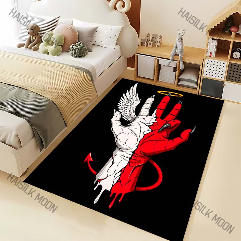 Creative Angels and Devils Hands Print Carpet for Living Room Bedroom Bedside Floor Mat Cloakroom Sofa Area Rugs Luxury Gifts 40x60cm
Creative Angels and Devils Hands Print Carpet for Living Room Bedroom Bedside Floor Mat Cloakroom Sofa Area Rugs Luxury Gifts 40x60cm