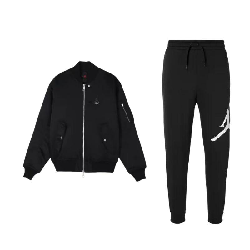 Jordan Essentials Letter Logo Embroidered Long Sleeve Tie Pants Casual Sports Suit Men suit Black DA6804-010+DV7613-010 S
Jordan Essentials Letter Logo Embroidered Long Sleeve Tie Pants Casual Sports Suit Men suit Black DA6804-010+DV7613-010 S