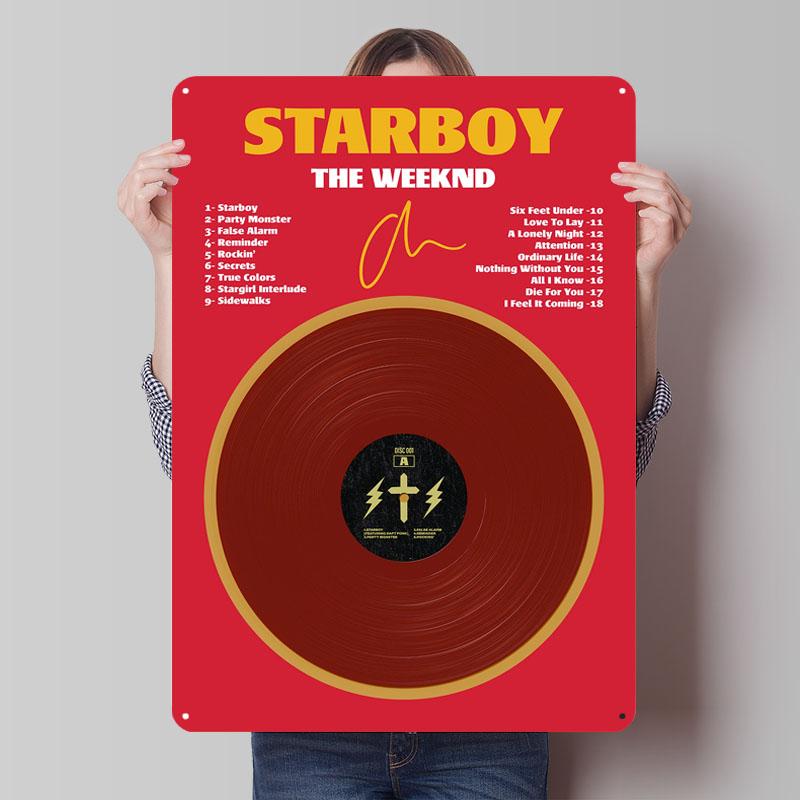 The Weeknd Starboy Альбом Вініл Дизайн V2 Знак Вініловий Альбом Металевий Постер Фотографії Металеві знаки на замовлення для дому кімнати настінного мистецтва 20x30cm(7.8x11.8inch)
The Weeknd Starboy Альбом Вініл Дизайн V2 Знак Вініловий Альбом Металевий Постер Фотографії Металеві знаки на замовлення для дому кімнати настінного мистецтва 20x30cm(7.8x11.8inch)