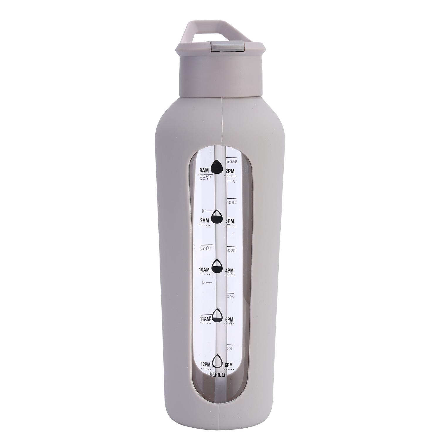 700ML Borosilicate Glass Water Bottle with Time Marker Reminder Quotes WIth Silicone Sleeve Pop Up Straw EasyTo Carry Sport Gym 700ML сірий колір
700ML Borosilicate Glass Water Bottle with Time Marker Reminder Quotes WIth Silicone Sleeve Pop Up Straw EasyTo Carry Sport Gym 700ML сірий колір