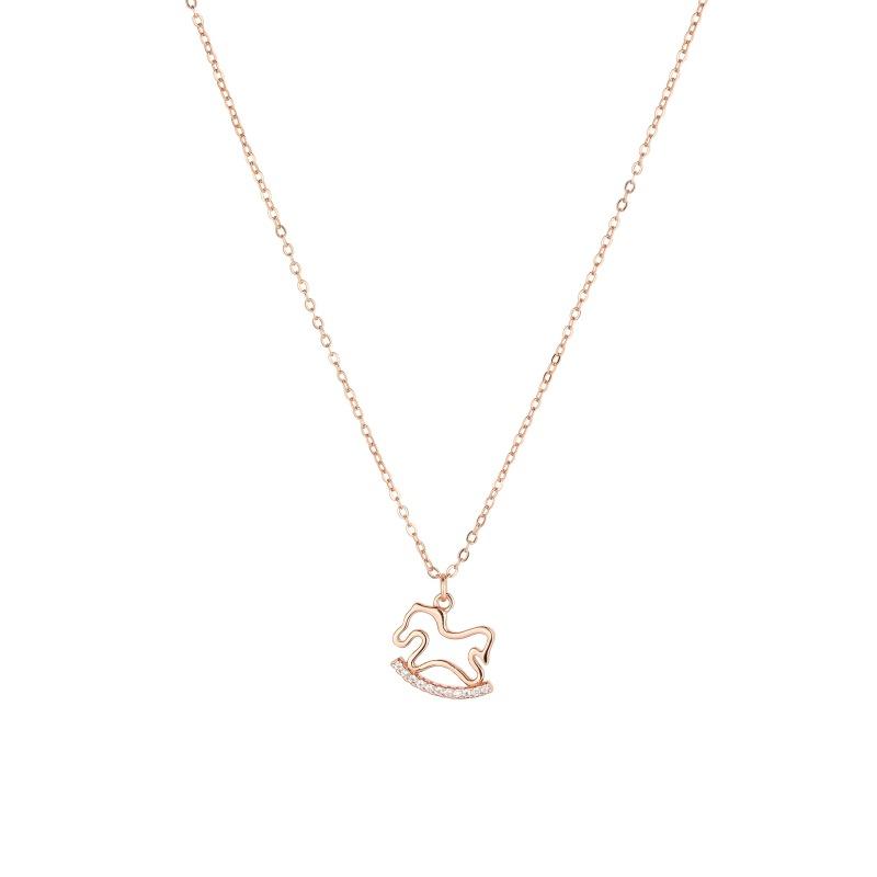 925 Sterling Silver Little Horse Necklace for Women Cute Pendant Chain Daily Wear Office Party 925 sterling silver рожевий колір золота
925 Sterling Silver Little Horse Necklace for Women Cute Pendant Chain Daily Wear Office Party 925 sterling silver рожевий колір золота