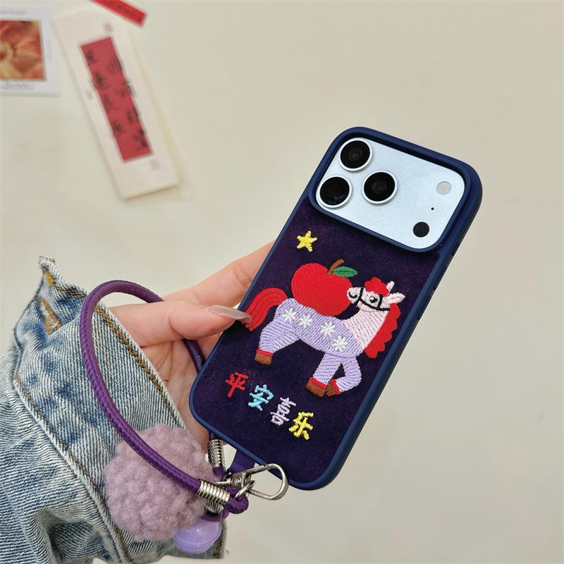 Velvet Embroidered Peaceful Joy Little Horse Phone Case for iPhone 14/15/16 Pro Max/17, High-End iPhone 17 Pro
Velvet Embroidered Peaceful Joy Little Horse Phone Case for iPhone 14/15/16 Pro Max/17, High-End iPhone 17 Pro