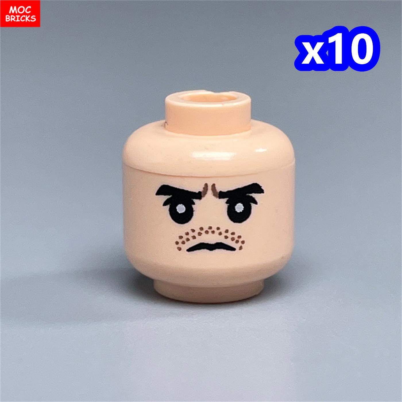 10pcs MOC Bricks Printed Head Beard Men Woman Face Cool Expression Building Blocks Playthings Presents
10pcs MOC Bricks Printed Head Beard Men Woman Face Cool Expression Building Blocks Playthings Presents