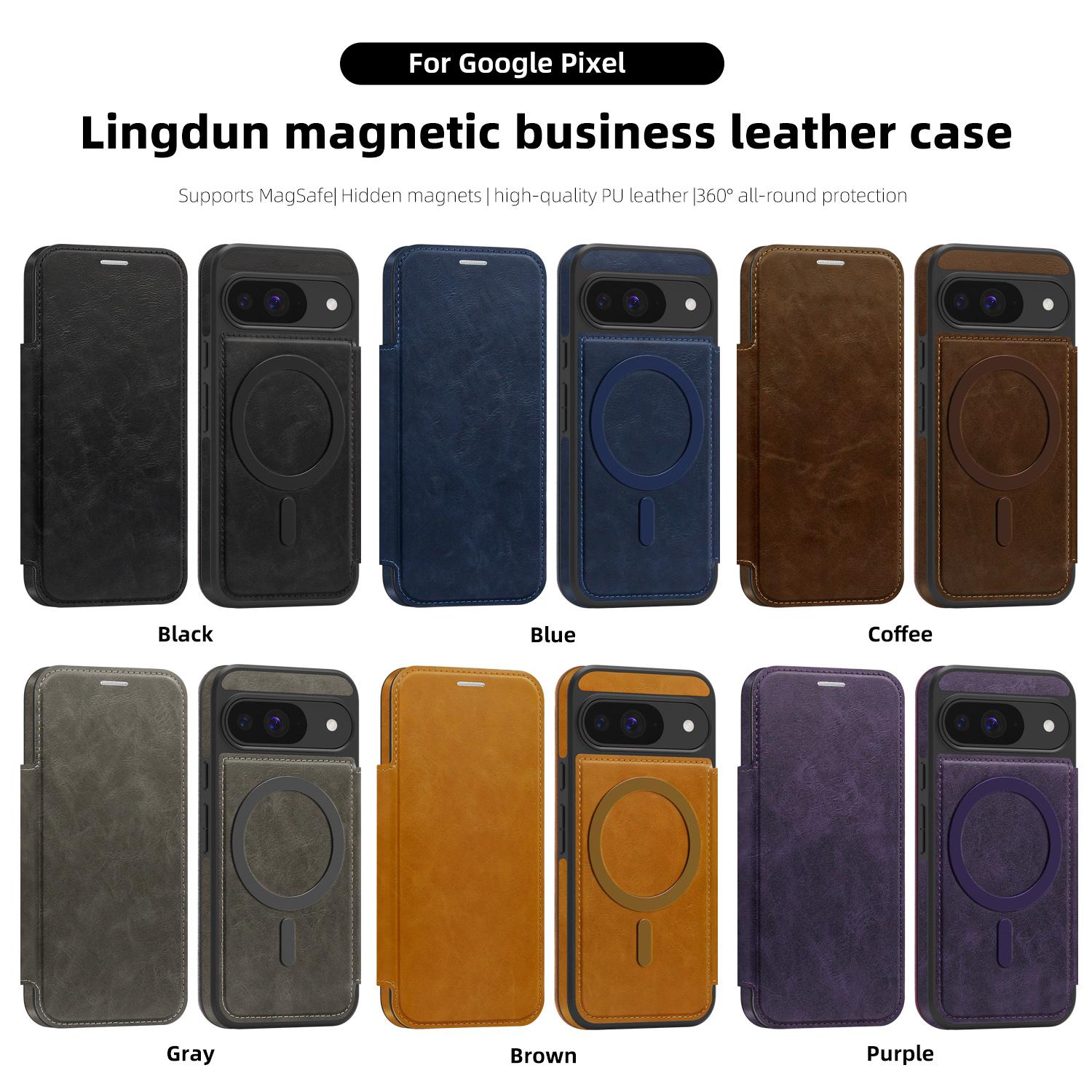 Для Google Pixel 8, 9, 10 серии. Чехол-книжка Lingdun Magnetic Business Leather Case-MagSafe-совместимый со встроенными слотами для карт и блокировкой RFID Google Pixel 8 чёрный
Для Google Pixel 8, 9, 10 серии. Чехол-книжка Lingdun Magnetic Business Leather Case-MagSafe-совместимый со встроенными слотами для карт и блокировкой RFID Google Pixel 8 чёрный