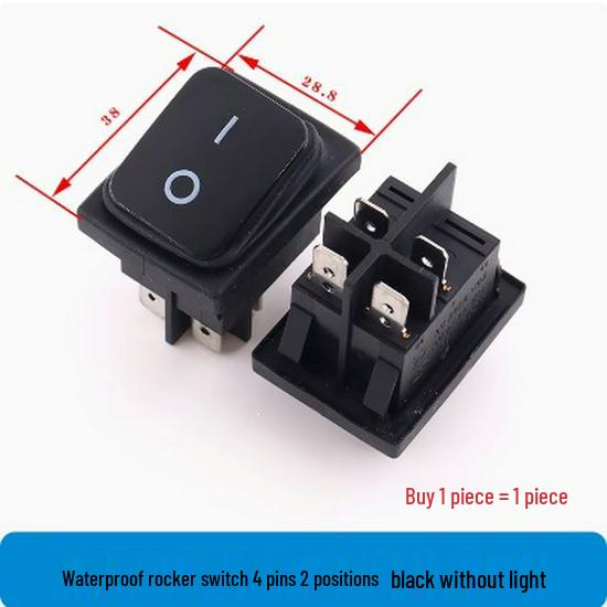 Waterproof 3-Position Rocker Switch KCD4, 4/6 Pins with Light, Anti-Collision Copper Pins, Boat-Style.
Waterproof 3-Position Rocker Switch KCD4, 4/6 Pins with Light, Anti-Collision Copper Pins, Boat-Style.