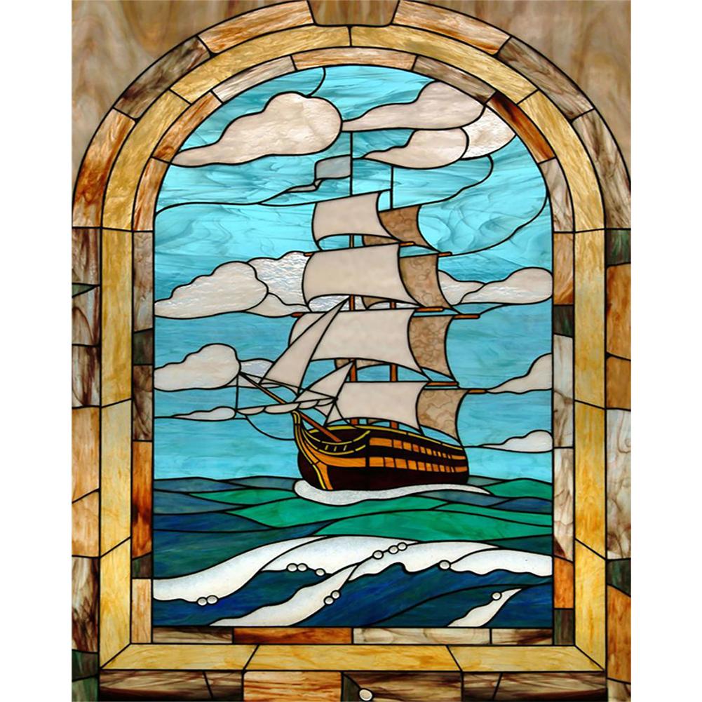 Vollstick-Baumwollgarn 11-каратный Druck Buntglas-Boot Kreuzstich 50 x 60 см QDE
Vollstick-Baumwollgarn 11-каратный Druck Buntglas-Boot Kreuzstich 50 x 60 см QDE