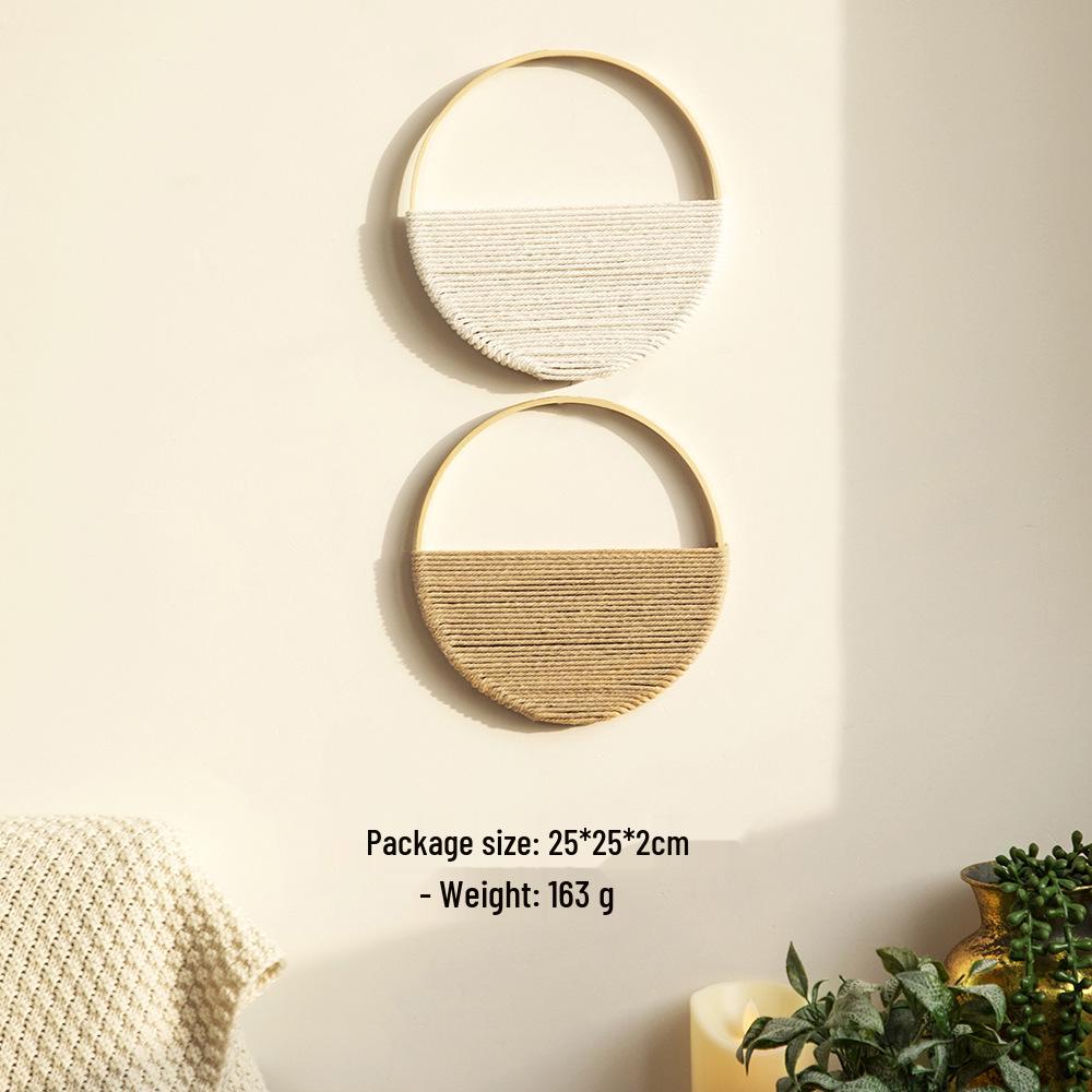 Bohemian Double Round Woven Wall Rack - Handmade Hanging Decor
Bohemian Double Round Woven Wall Rack - Handmade Hanging Decor