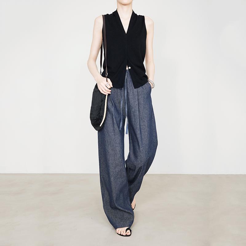 2026 Summer Women s Wide-Leg Blue Denim Linen Pants with Elastic Waist Extra Large джинсовий/синій
2026 Summer Women s Wide-Leg Blue Denim Linen Pants with Elastic Waist Extra Large джинсовий/синій
