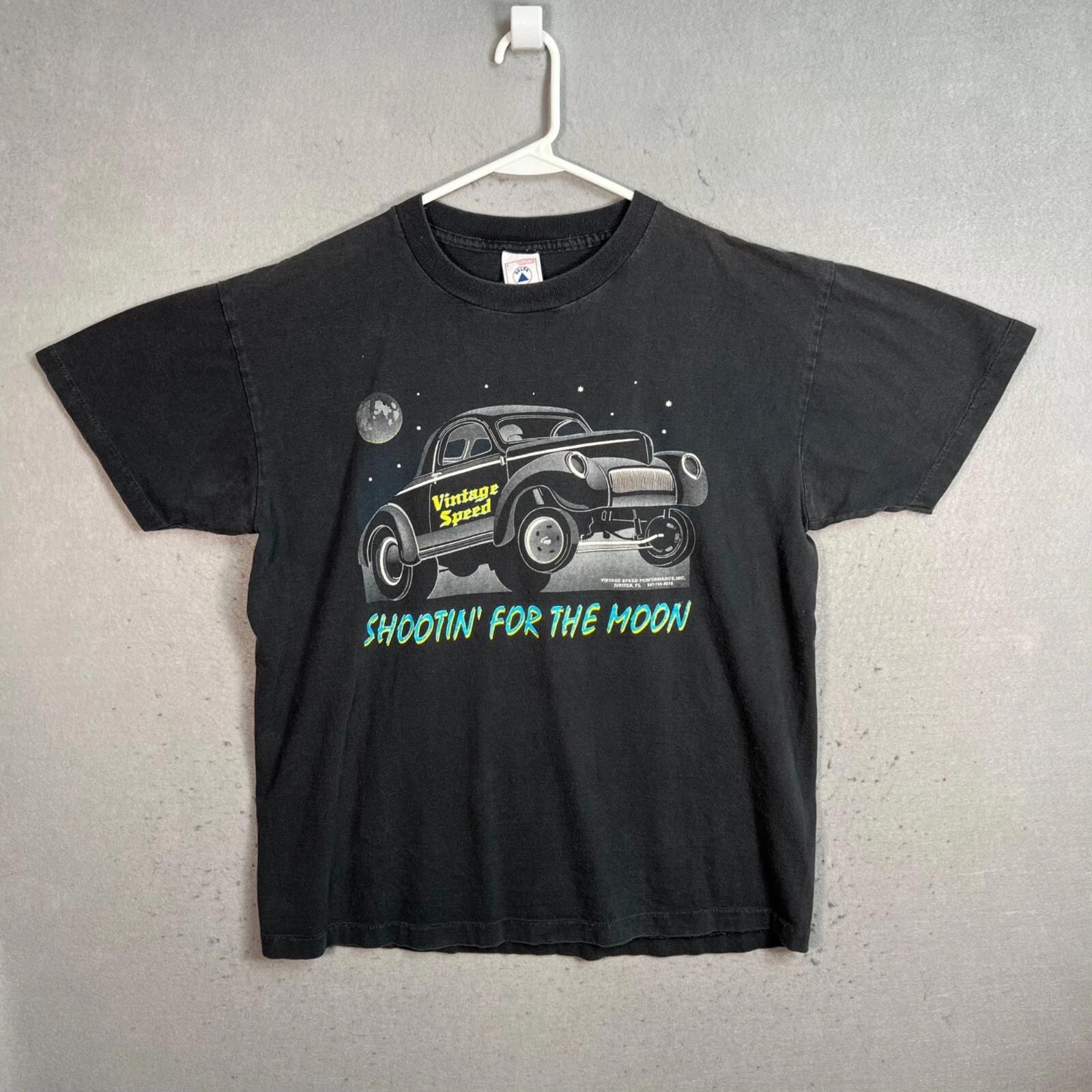 Vintage 90s Speed Shootin For The Moon Classic Muscle Car T Shirt Adult Large 4XL
Vintage 90s Speed Shootin For The Moon Classic Muscle Car T Shirt Adult Large 4XL