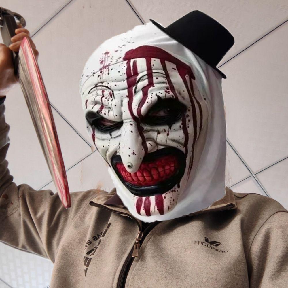 Latex Hat Clown Head Cover Realistic Role-playing Costume Masks Halloween Bloody Clown Mask Makeup clown mask
Latex Hat Clown Head Cover Realistic Role-playing Costume Masks Halloween Bloody Clown Mask Makeup clown mask