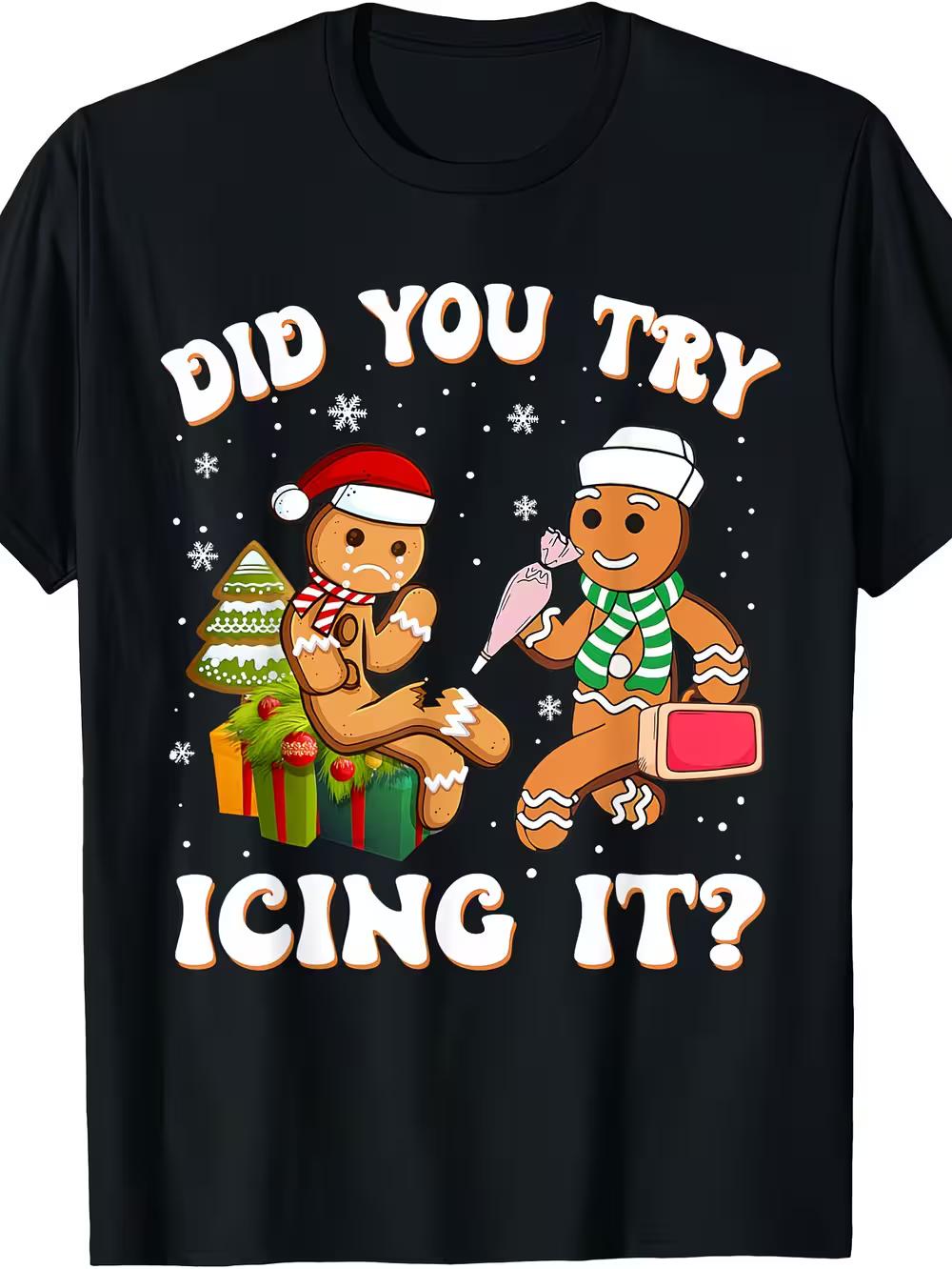 Men s Casual Short Sleeve T-Shirt - Humorous Did You Try Icing It Gingerbread Medical Christmas Graphic Print S
Men s Casual Short Sleeve T-Shirt - Humorous Did You Try Icing It Gingerbread Medical Christmas Graphic Print S