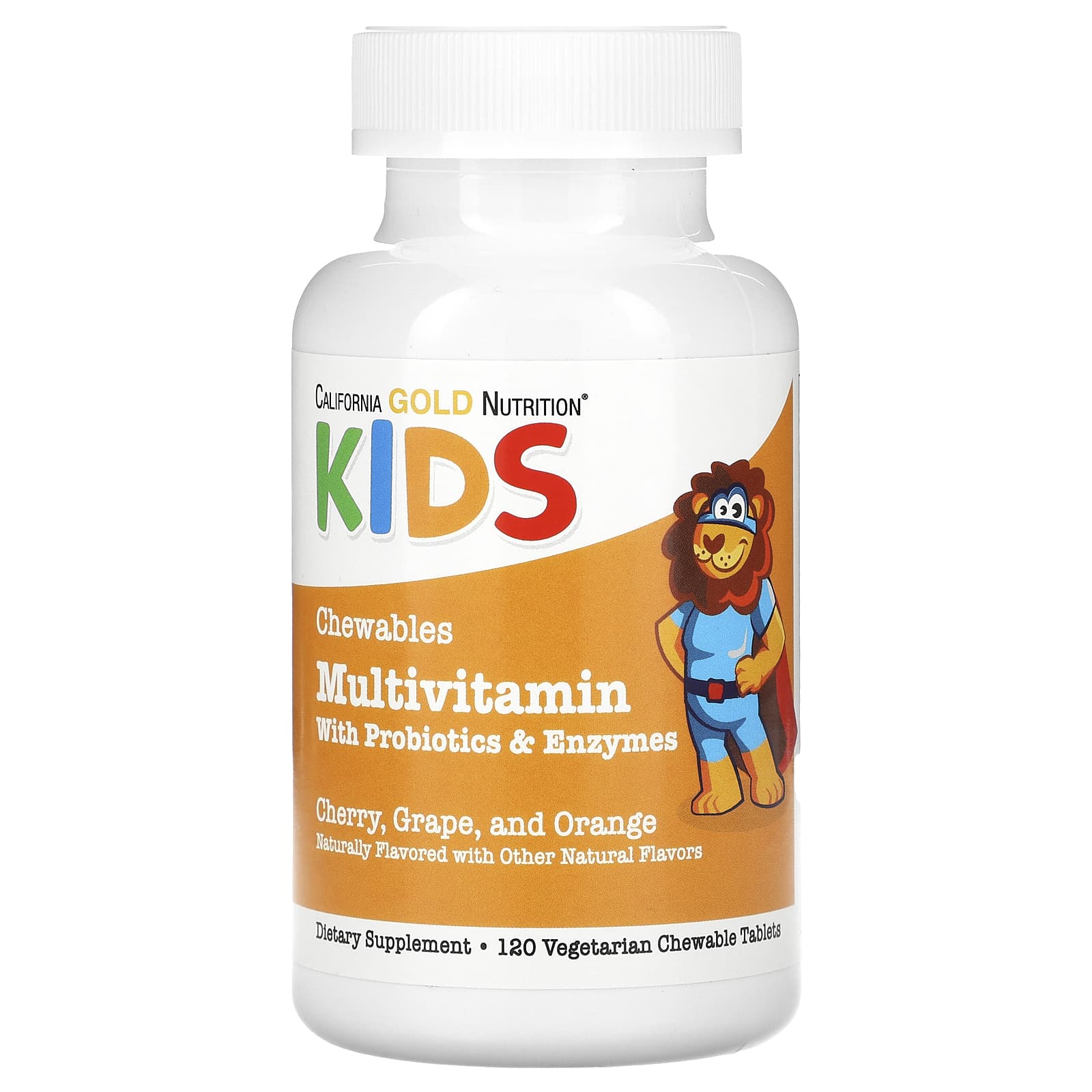 Chewable Multivitamin with Probiotics, Enzymes, Vitamin A, Vitamin C, Children s, Mixed Fruit Flavors, 120 Vegetarian Tablets
Chewable Multivitamin with Probiotics, Enzymes, Vitamin A, Vitamin C, Children s, Mixed Fruit Flavors, 120 Vegetarian Tablets