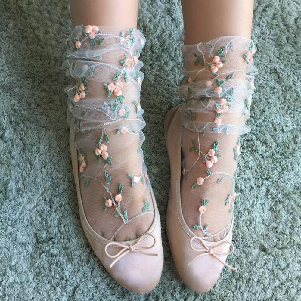 Fashion Summer Floral Embroidery Thin Mesh Socks Flowers Socks Transparent Long Socks чорний
Fashion Summer Floral Embroidery Thin Mesh Socks Flowers Socks Transparent Long Socks чорний