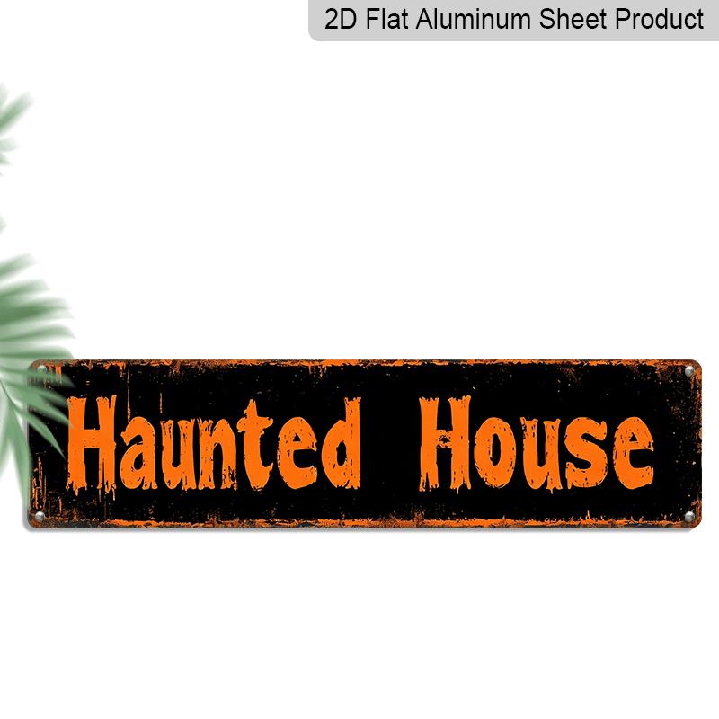 2D Flat 1pc of Vintage Gothic Haunted House Metal Sign - Large 15.7×3.94inch Horror Themed Distressed Font and Bold White Letters - Heavy-alumium 40cm x 10cm
2D Flat 1pc of Vintage Gothic Haunted House Metal Sign - Large 15.7×3.94inch Horror Themed Distressed Font and Bold White Letters - Heavy-alumium 40cm x 10cm