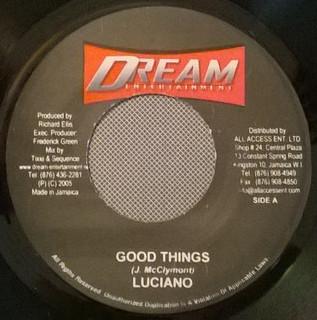 7inch Record LUCIANO - Good Things NONE Dream Entertain 2005 Jamaica Reggae, Ska & Dub Used
7inch Record LUCIANO - Good Things NONE Dream Entertain 2005 Jamaica Reggae, Ska & Dub Used