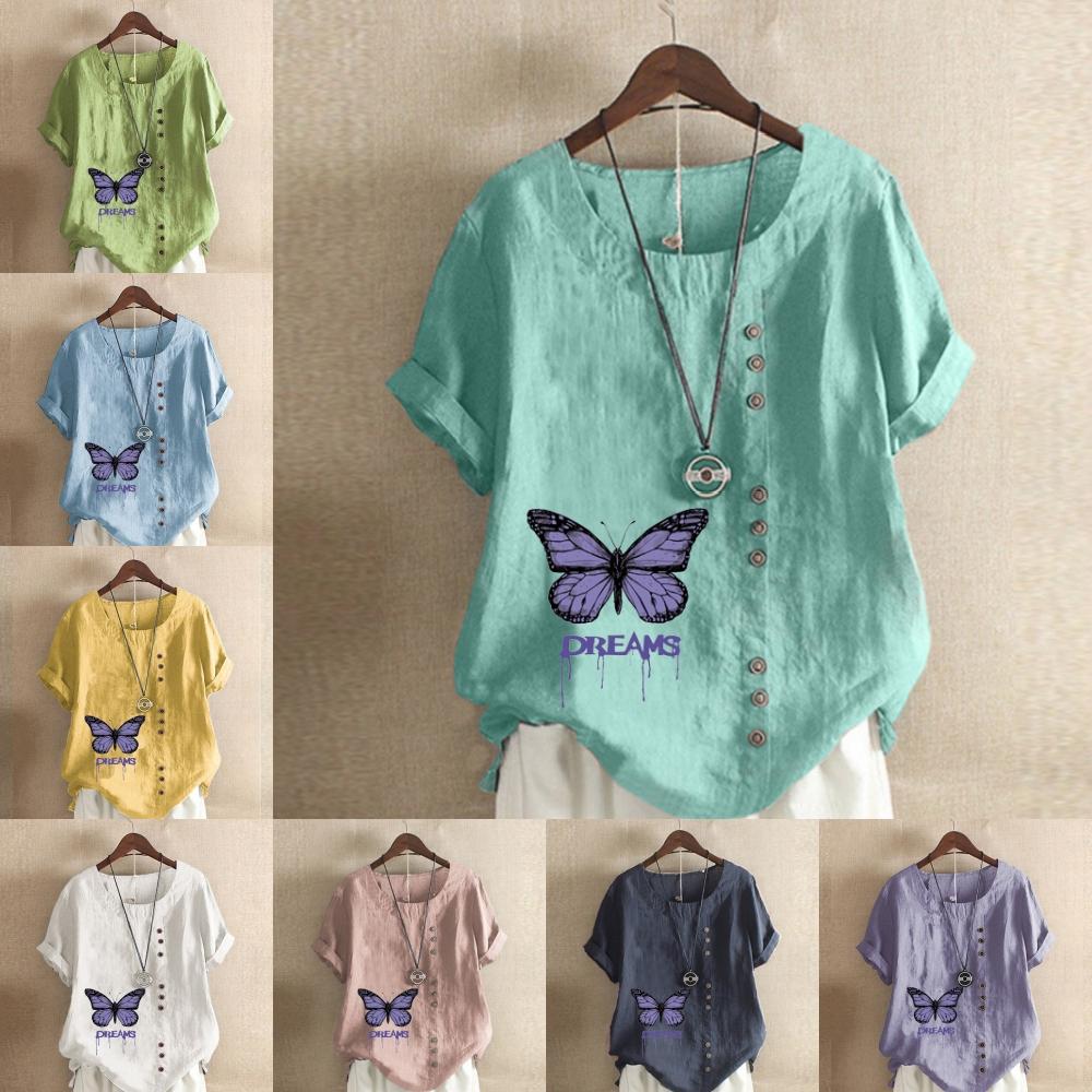 Women s Fashion Purple Butterfly Prined Round Neck Short Sleeve T-shirt Casual Cotton Linen Graphic Shirt Leisure Loose Summer Blouse Tops Plus Size
Women s Fashion Purple Butterfly Prined Round Neck Short Sleeve T-shirt Casual Cotton Linen Graphic Shirt Leisure Loose Summer Blouse Tops Plus Size