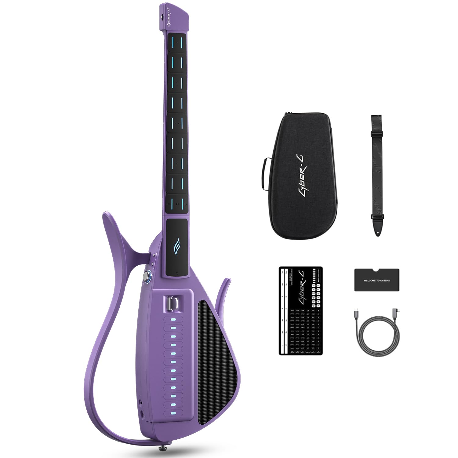 ENYA Smart Stringless Electric Guitar Travel Equipped with Chord Looper Band Mode Machine Easy to Learn for CYBER-G Foldable, Portable, Guitar, фіолетовий
ENYA Smart Stringless Electric Guitar Travel Equipped with Chord Looper Band Mode Machine Easy to Learn for CYBER-G Foldable, Portable, Guitar, фіолетовий