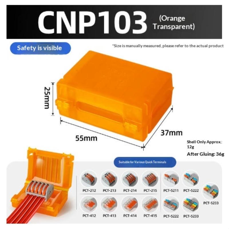 1 Set Waterproof CNP106 IPX8 Mini Gel Wire Connector Junction Box Outdoor Easy Universal Wiring Rainproof Terminal Blocks
1 Set Waterproof CNP106 IPX8 Mini Gel Wire Connector Junction Box Outdoor Easy Universal Wiring Rainproof Terminal Blocks
