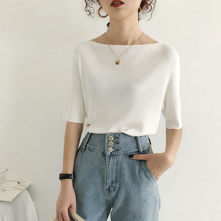 Вязаный топ из ледяного шелка, летняя женская модная футболка с вырезом и короткими рукавами, свободные корейские топы с открытыми плечами Y2k XXL белый
Вязаный топ из ледяного шелка, летняя женская модная футболка с вырезом и короткими рукавами, свободные корейские топы с открытыми плечами Y2k XXL белый