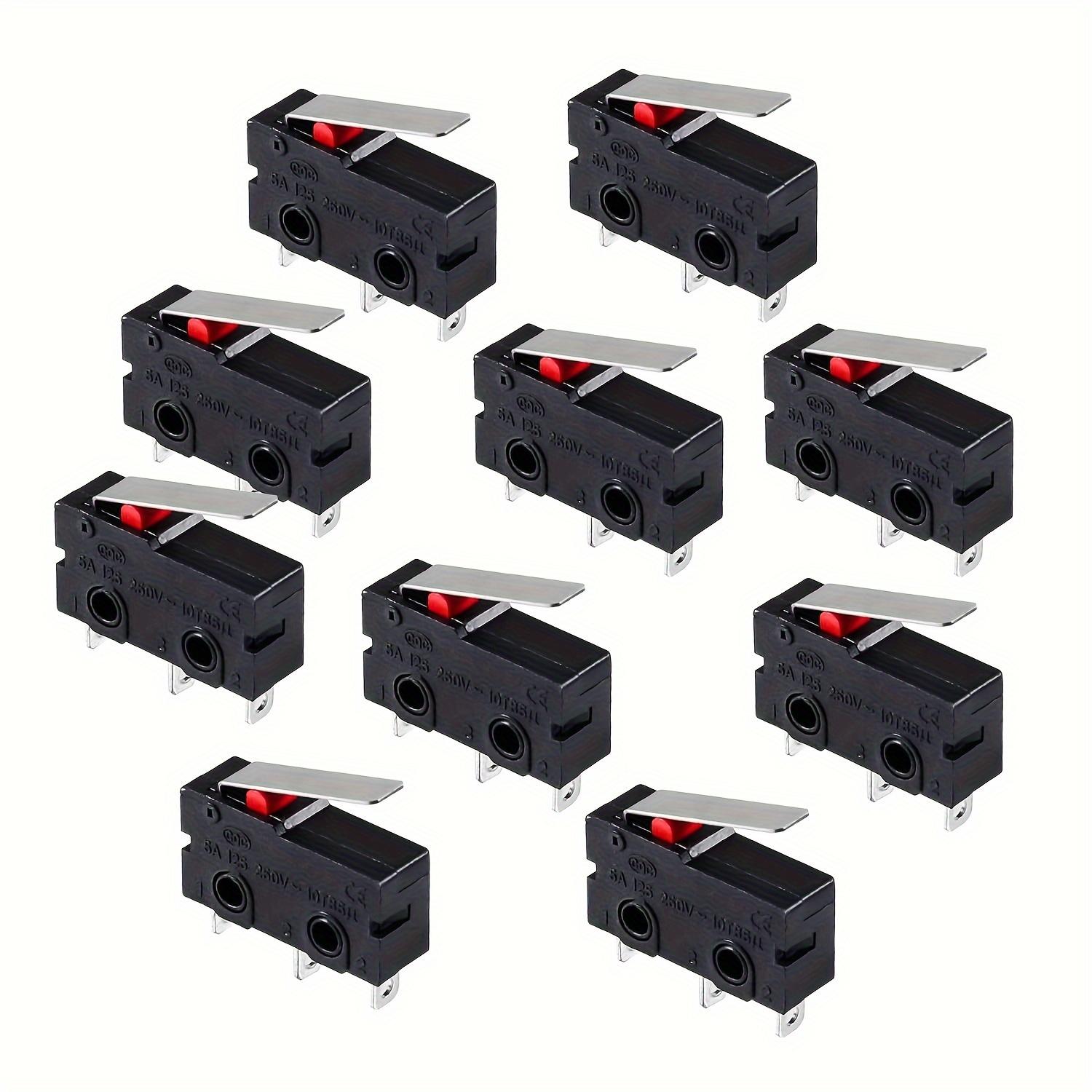 10PCS SPDT 1NO 1NC Micro Кінцевий вимикач Миттєві шарнірні важільні перемикачі з прямою ручкою AC 250V 5A 1NO 1NC нормально відкритий закритий перемикач 3 контакти 10pcs
10PCS SPDT 1NO 1NC Micro Кінцевий вимикач Миттєві шарнірні важільні перемикачі з прямою ручкою AC 250V 5A 1NO 1NC нормально відкритий закритий перемикач 3 контакти 10pcs