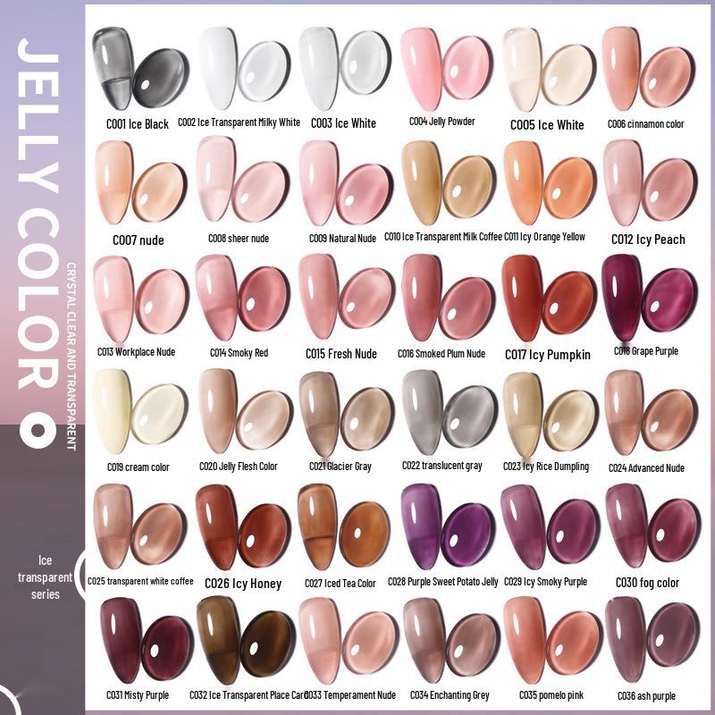 Ice Transparent Gel Polish 12g - Milky White, Nude Pink, Milk Tea Jade Fat - 2023 Spring/Summer TikTok Trend
Ice Transparent Gel Polish 12g - Milky White, Nude Pink, Milk Tea Jade Fat - 2023 Spring/Summer TikTok Trend