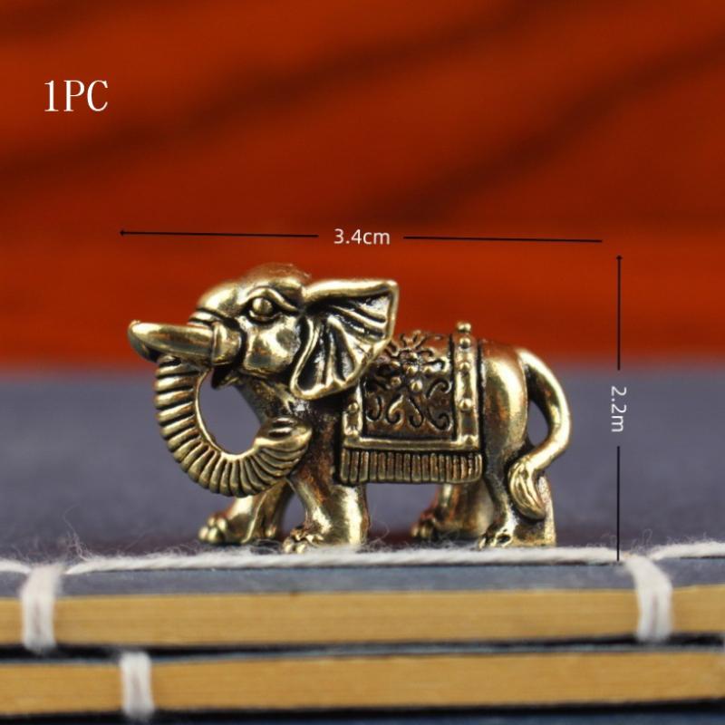 Brass Blessing Elephant Miniature Figurine Antique Bronze Animal Statue Copper Lucky Elephant Small Ornaments A1
Brass Blessing Elephant Miniature Figurine Antique Bronze Animal Statue Copper Lucky Elephant Small Ornaments A1