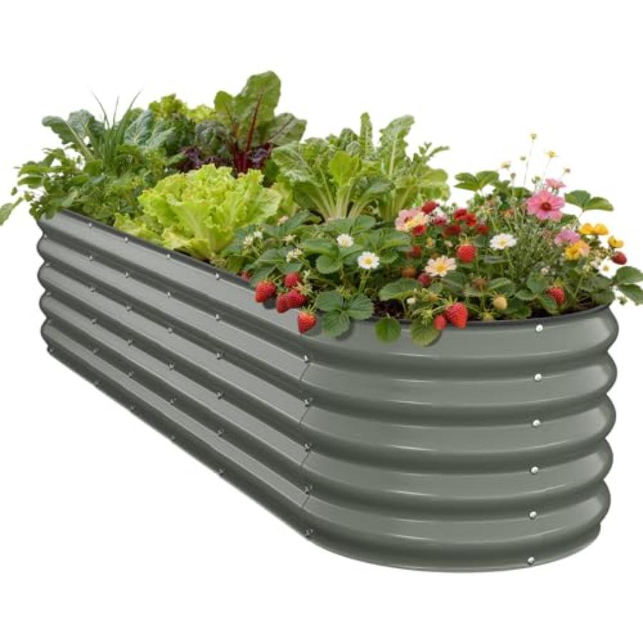 Oval Galvanized Steel Raised Garden Bed 8x2x1.5 FT Outdoor Planter Box for Vegetables Herbs Flowers with Open Bottom Rust-Resis United States
Oval Galvanized Steel Raised Garden Bed 8x2x1.5 FT Outdoor Planter Box for Vegetables Herbs Flowers with Open Bottom Rust-Resis United States