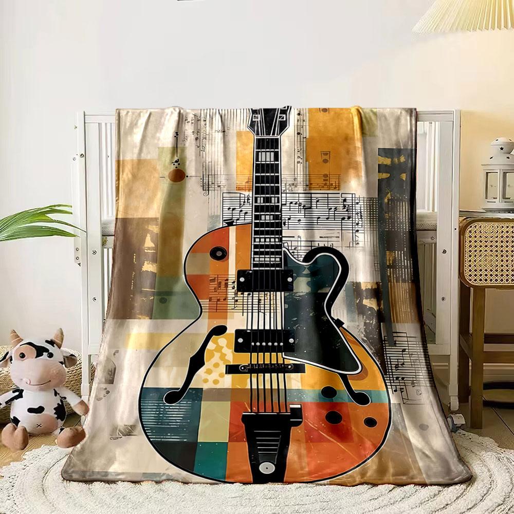 Abstract guitar design with colorful geometric blocks and sheet music. for all seasons blanket lunch break throw gift 80cm x 120cm
Abstract guitar design with colorful geometric blocks and sheet music. for all seasons blanket lunch break throw gift 80cm x 120cm