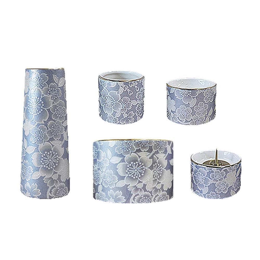 Ceramic modern Buddhist altar set of 5 incense Wisteria Yuihana (round burner) (j1271-1-3)
Ceramic modern Buddhist altar set of 5 incense Wisteria Yuihana (round burner) (j1271-1-3)