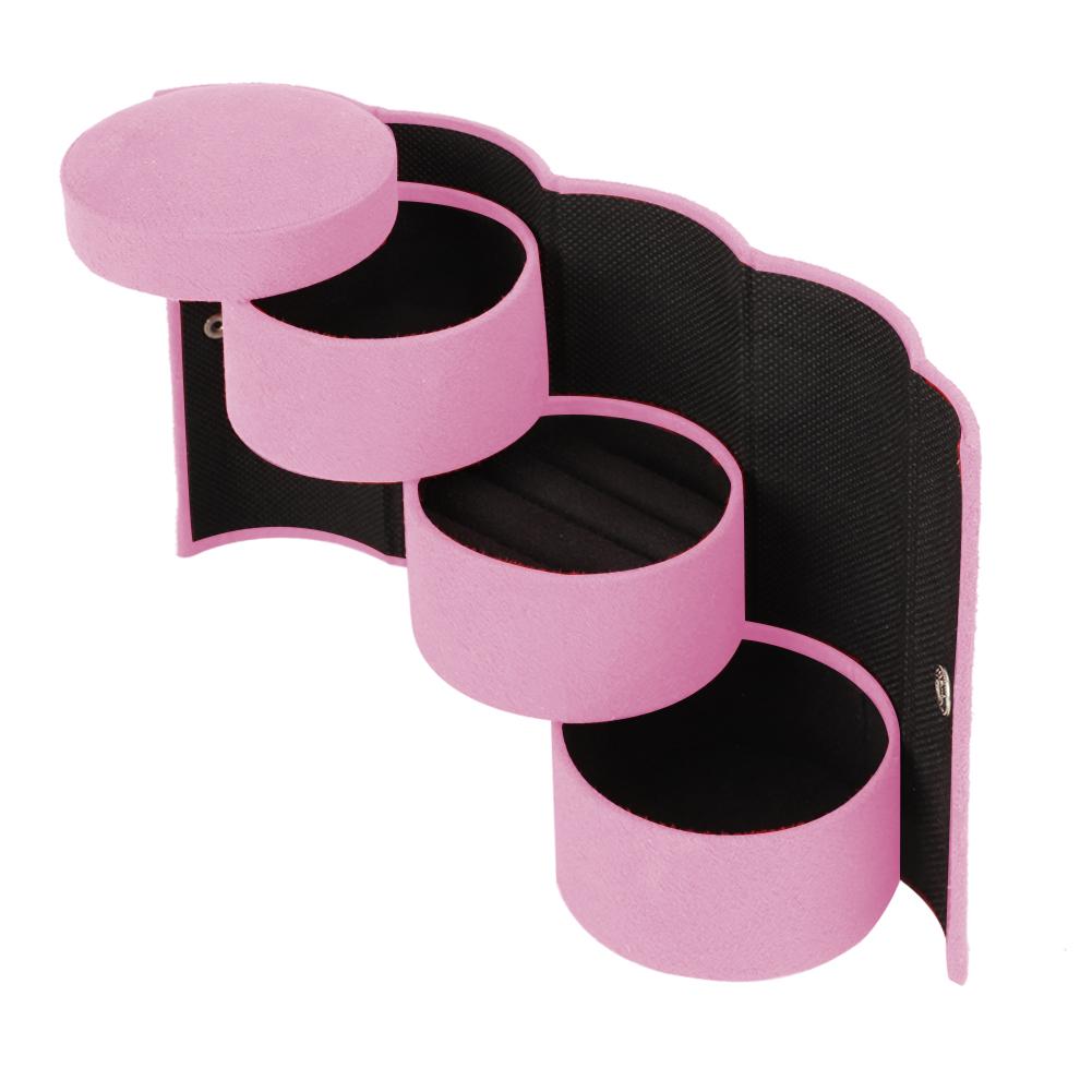 Fashionable Portable Folding Jewelry Storage Box MultiFunctional Cylindrical Organizer (Pink) рожевий
Fashionable Portable Folding Jewelry Storage Box MultiFunctional Cylindrical Organizer (Pink) рожевий