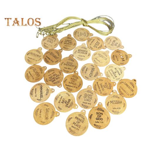 25 шт. Имена Иисуса украшения деревянные елочные украшения Имя Иисуса Адвент подвесная табличка для дерева окна двери автомобиля церковь декор 25 pcs
25 шт. Имена Иисуса украшения деревянные елочные украшения Имя Иисуса Адвент подвесная табличка для дерева окна двери автомобиля церковь декор 25 pcs