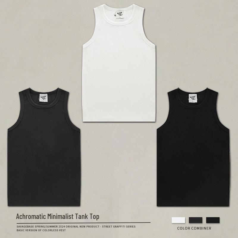 2024 Summer Sleeveless Black & White Ribbed Knit T-shirt – Versatile, Tight-fitting Sportswear Medium (M)
2024 Summer Sleeveless Black & White Ribbed Knit T-shirt – Versatile, Tight-fitting Sportswear Medium (M)